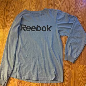 90s REEBOK, long-sleeve, crewneck shirt-powder blue Medium men, women, unisex